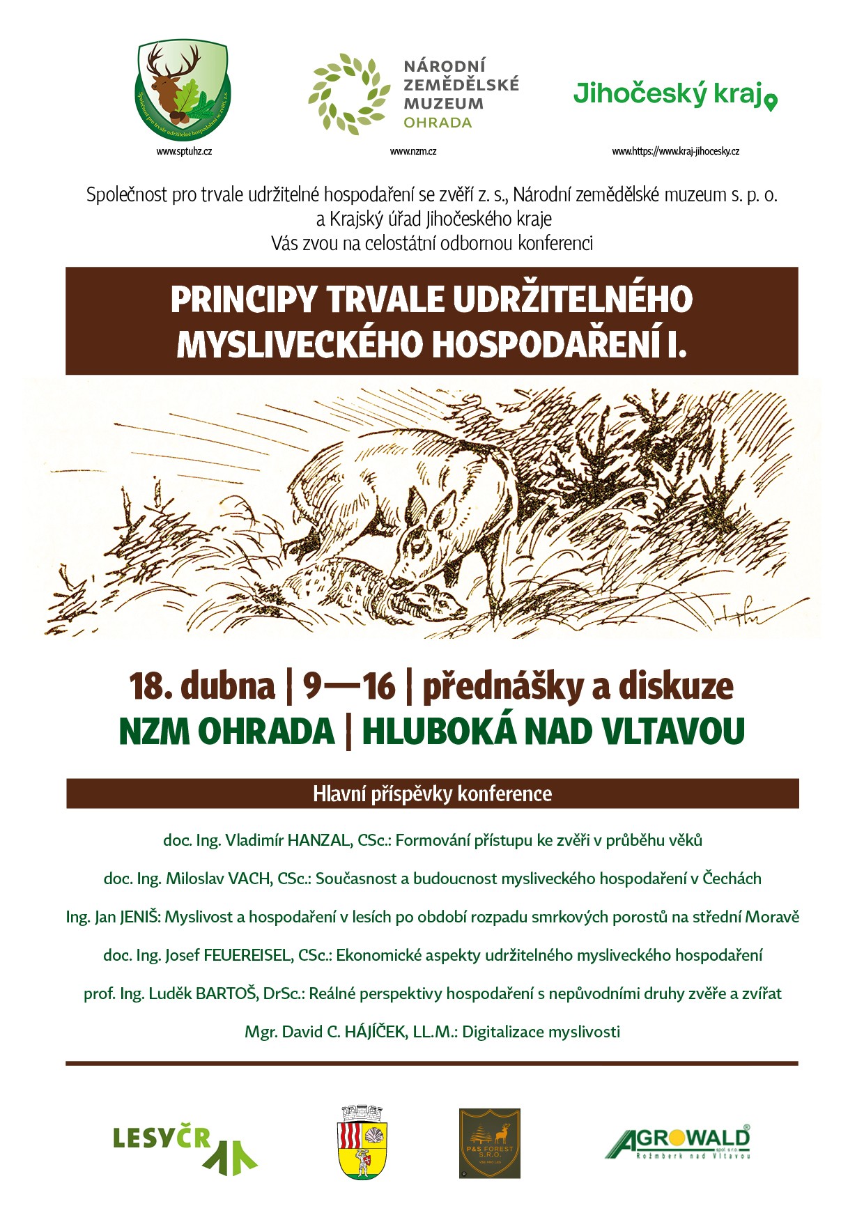 Pozvánka na celostátní odbornou konferenci: Principy trvale udržitelného mysliveckého hospodaření I.