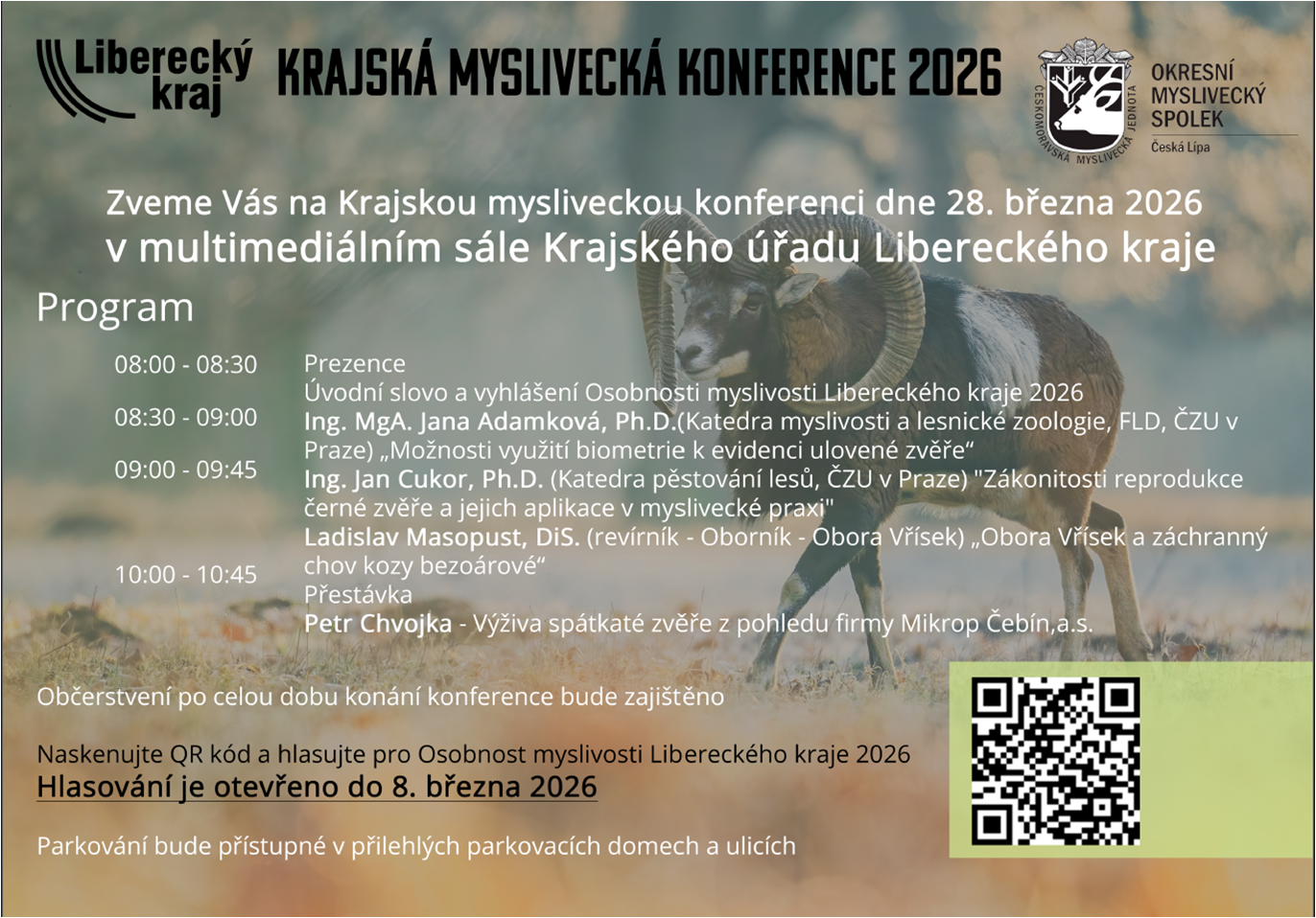 Pozvánka na Krajskou mysliveckou konferenci