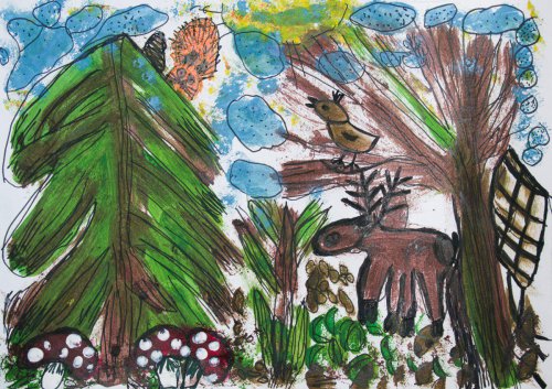 10. Kateřina Schwarzová, 5 let - Jelen u krmelce